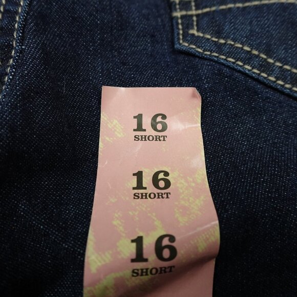 Lapco Fr Jeans Womens 16 Blue Workwear Contoured Waistband Mid Rise Boot Cut - Picture 8 of 14